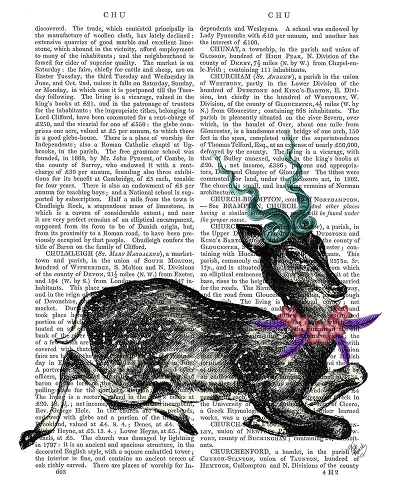 Deer with Blue Horns