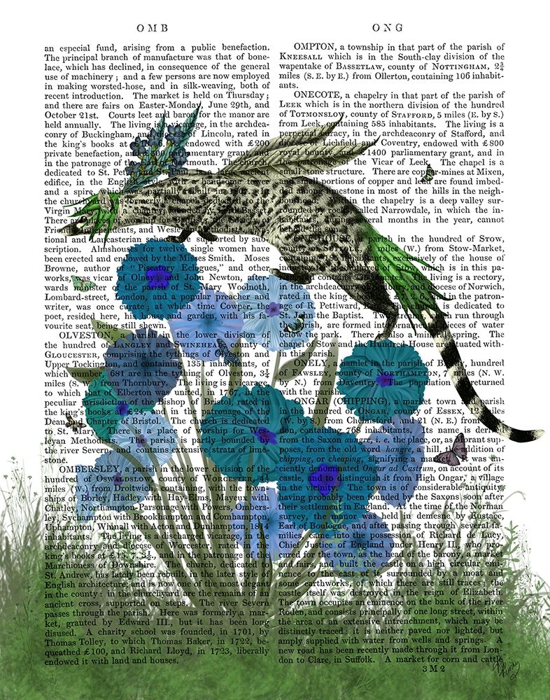 Genet On Blue Flowers
