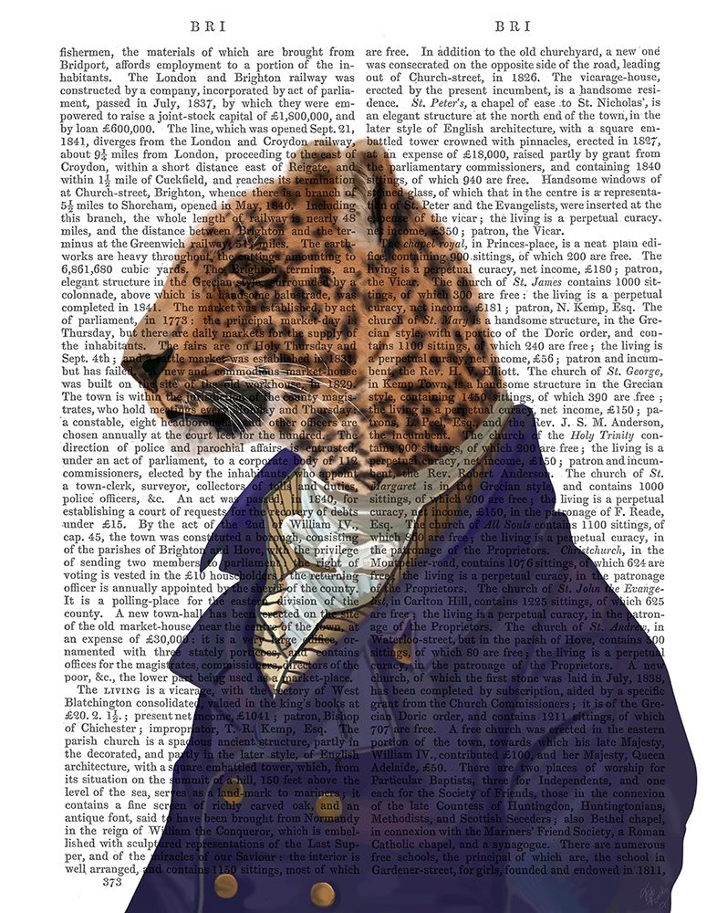 Leopard in Blue Jacket
