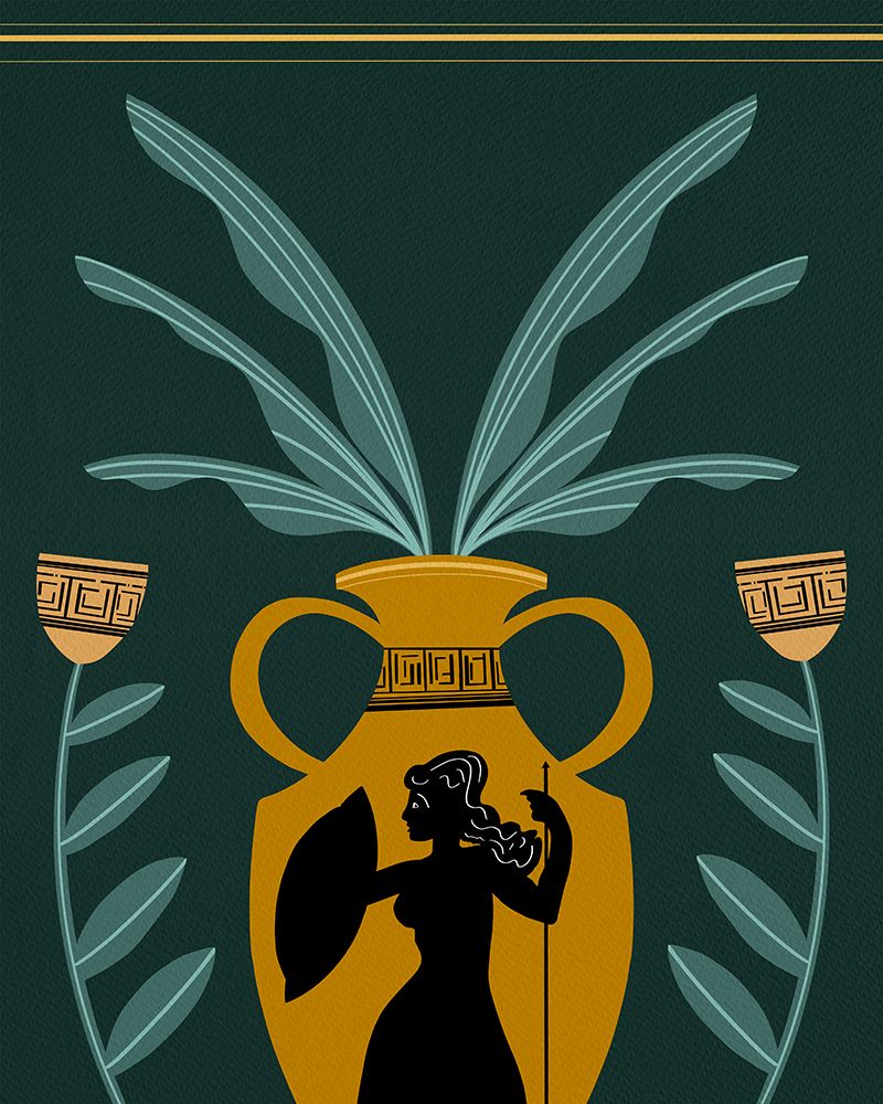 Warrior Goddess Vase I