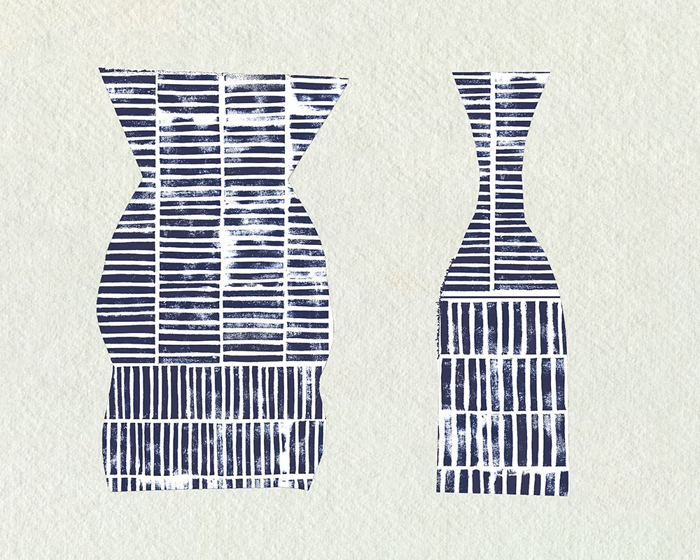 Dashed Modern Vases I