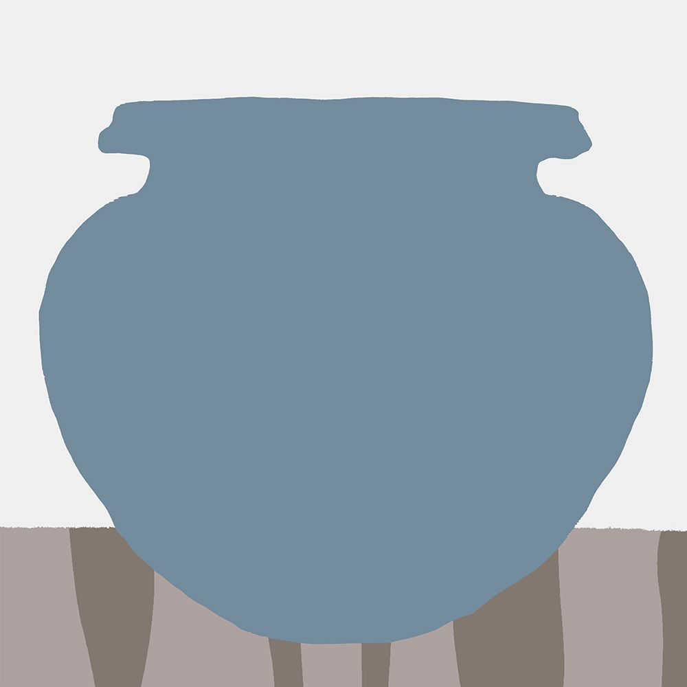 Indigo Striped Vase I