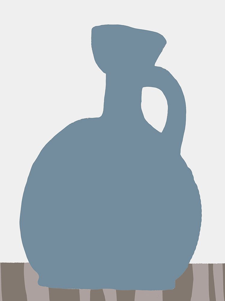 Indigo Striped Vase IV