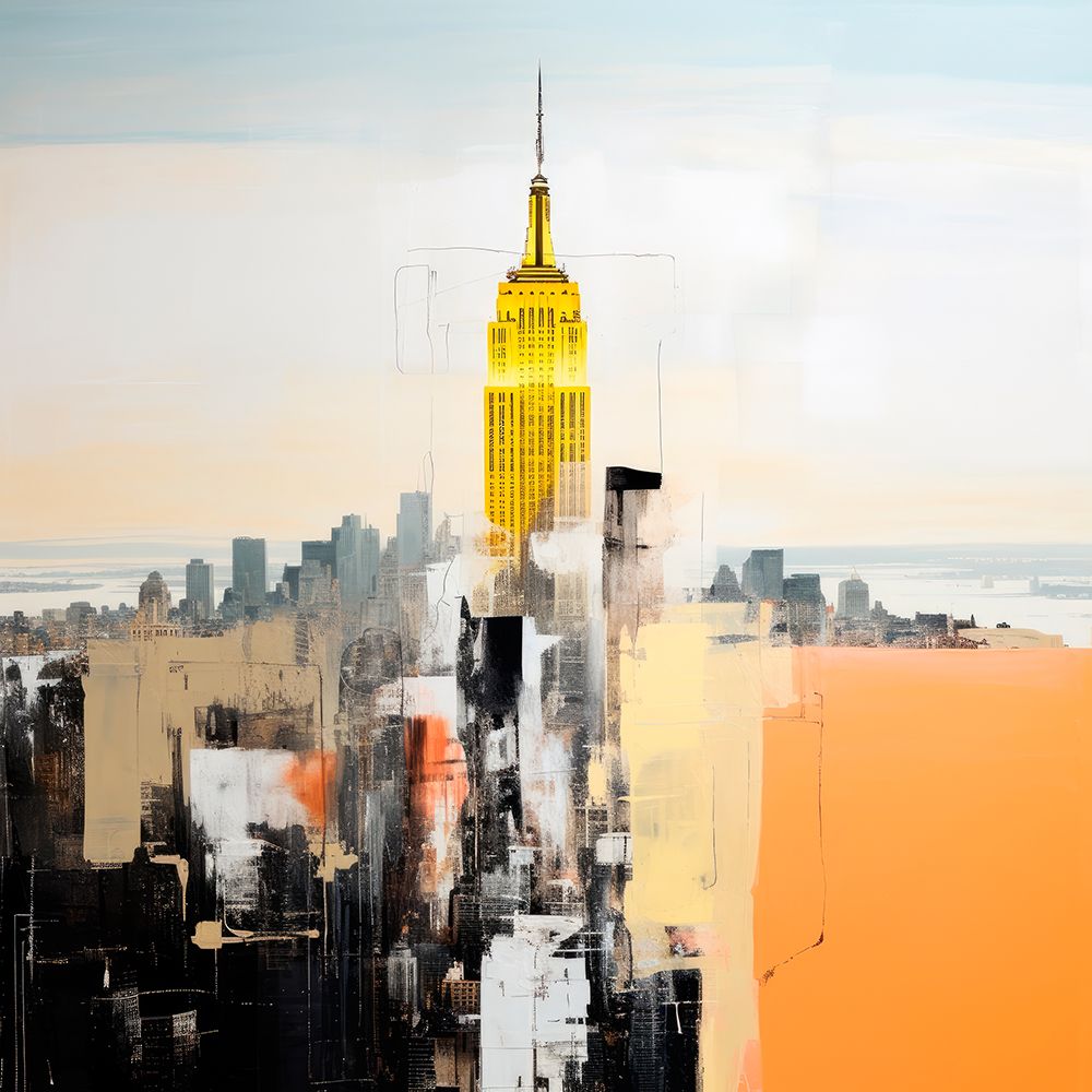 Abstract Colored New York