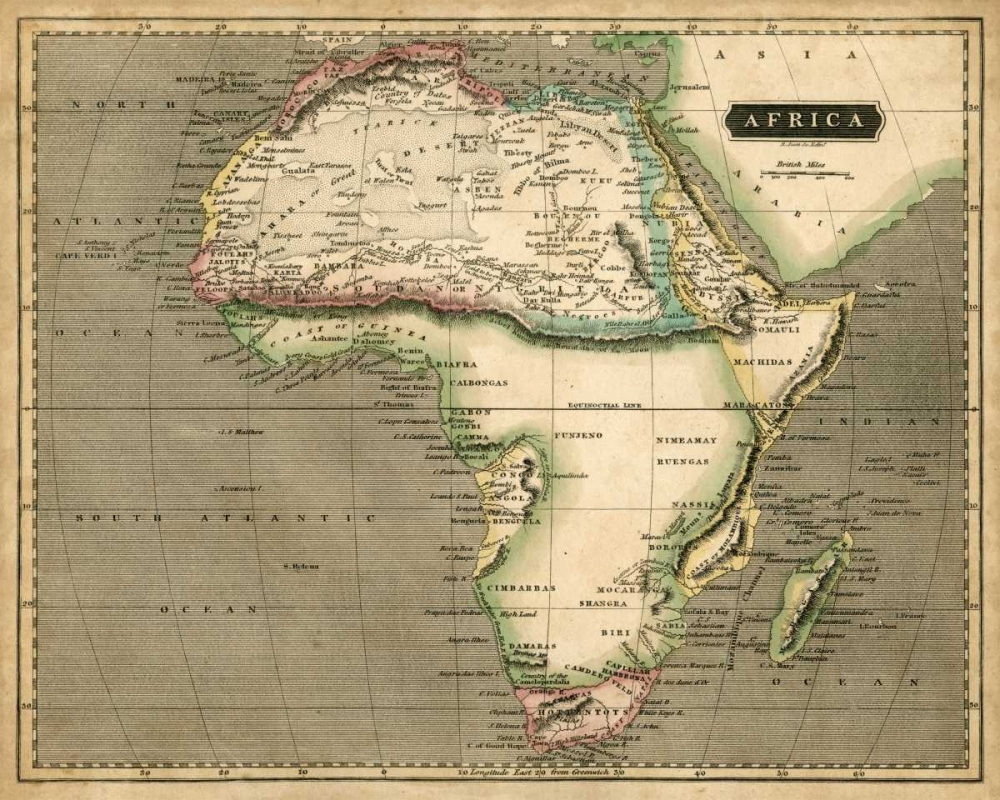 Thomsons Map of Africa