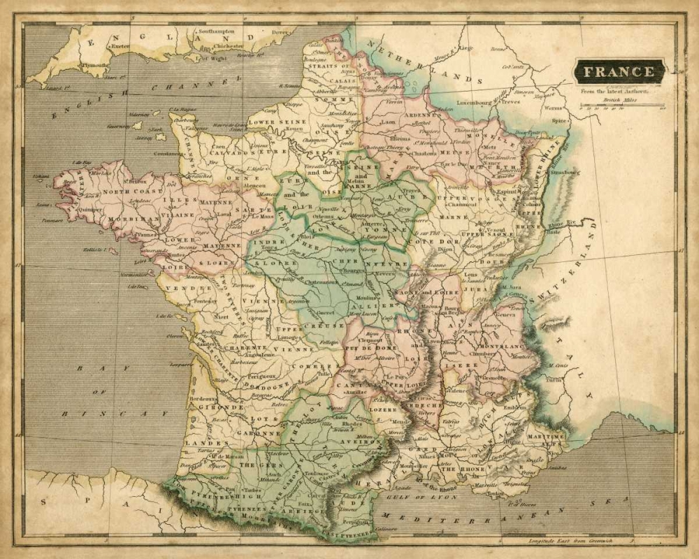 Thomsons Map of France