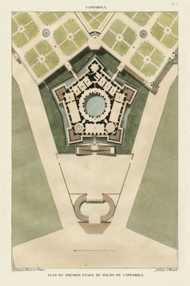 Plan Du Palais De Caprarola