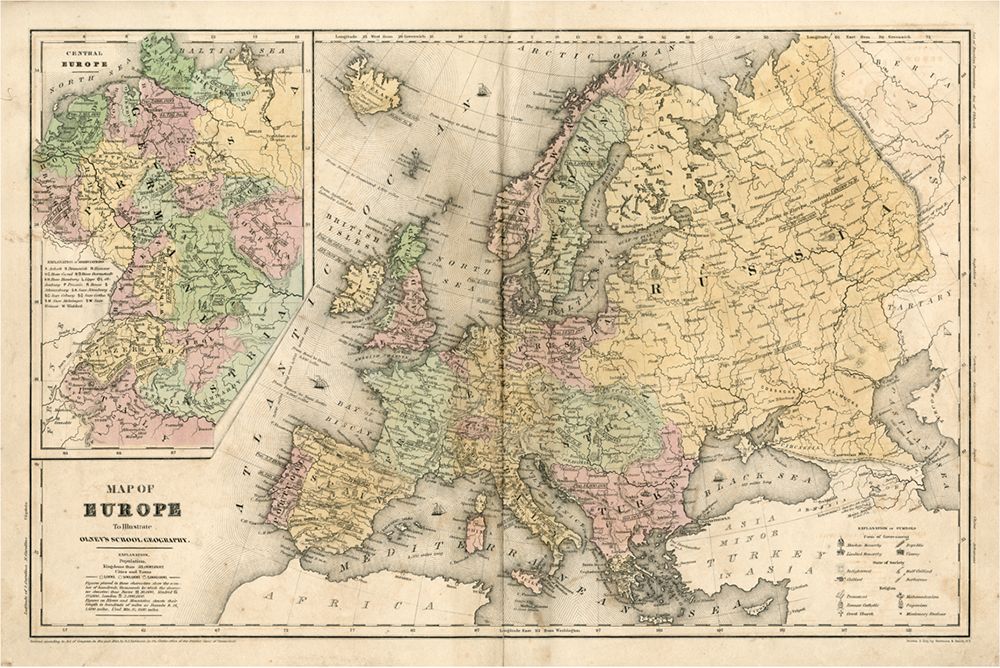 Non-Embellished Map of Europe