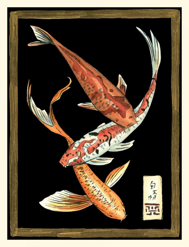 Koi Fish on Black II