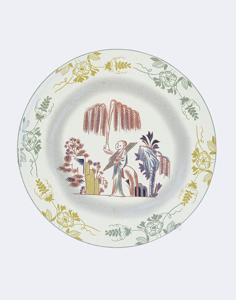 Plate, Willow Tree in Multicolours