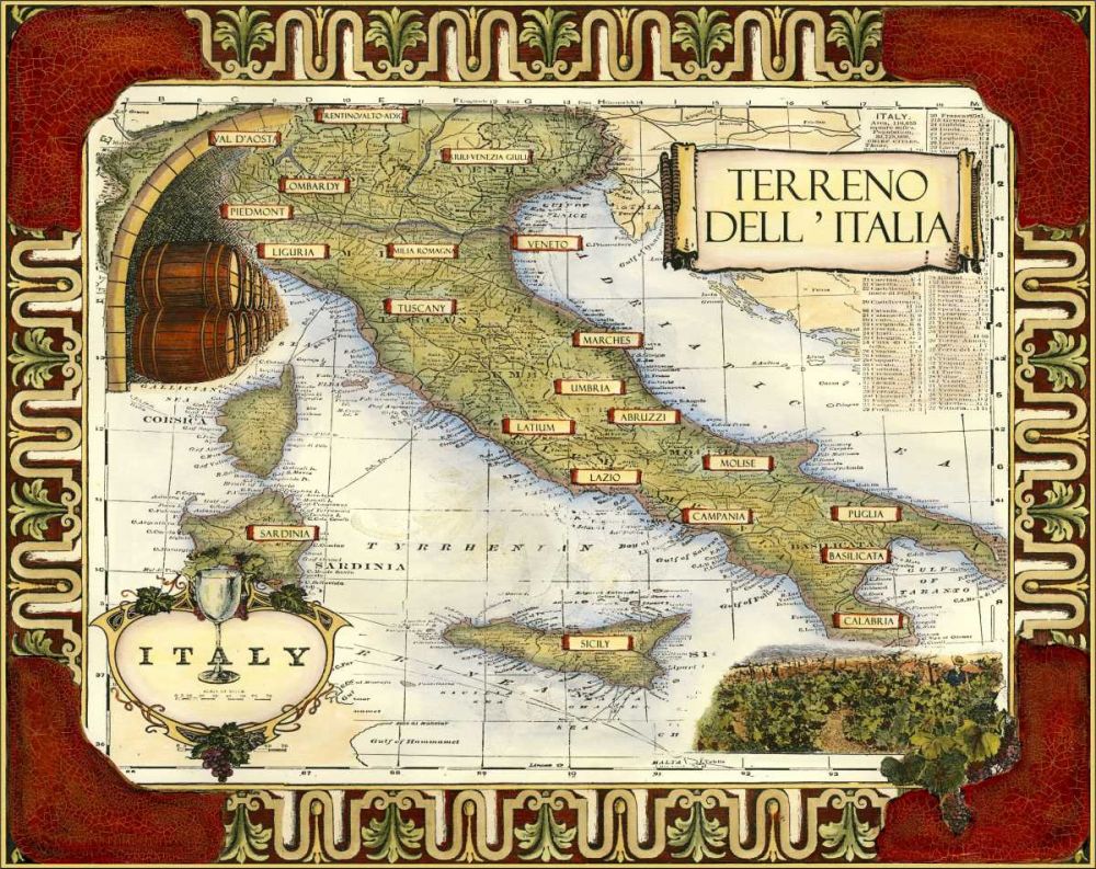 Medium Wine Map I