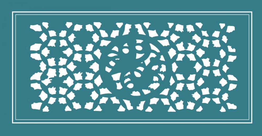 Shoji Screen in Teal II