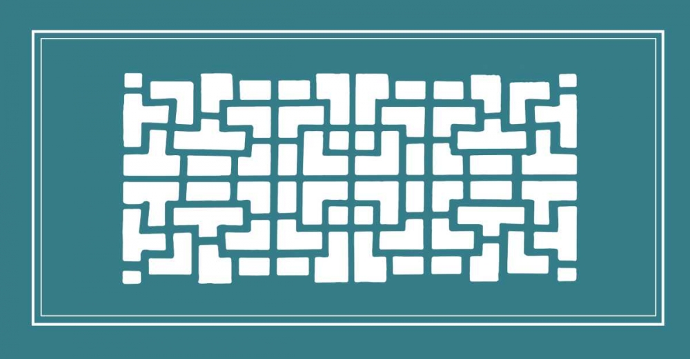 Shoji Screen in Teal III