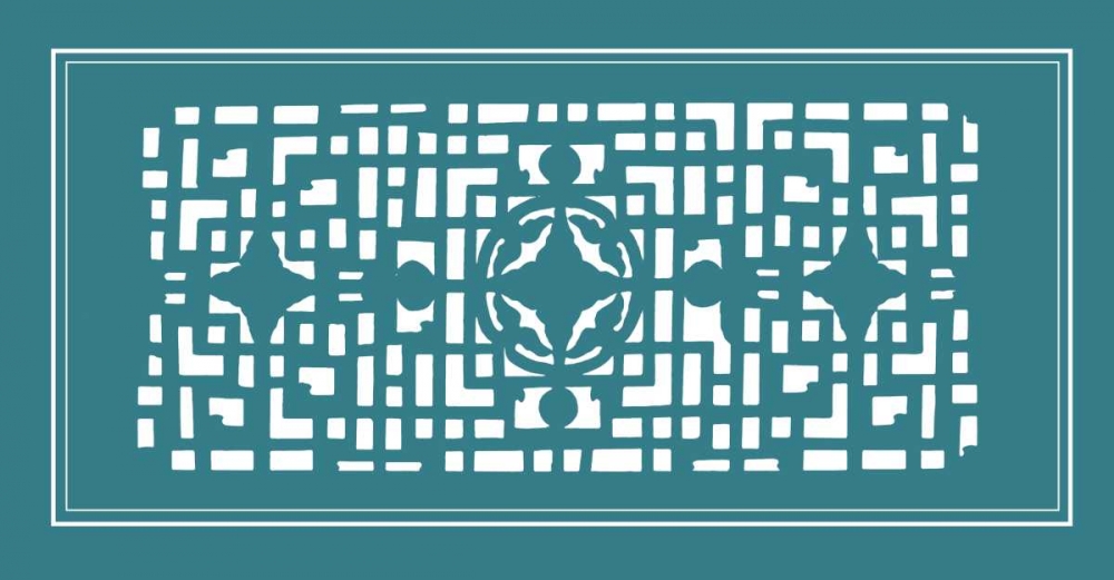 Shoji Screen in Teal IV