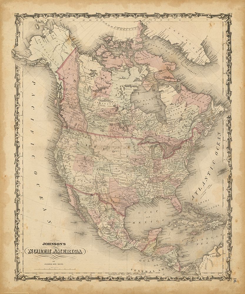 Johnsons Map of N. America