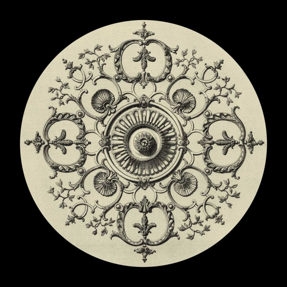 Black and Tan Medallion I