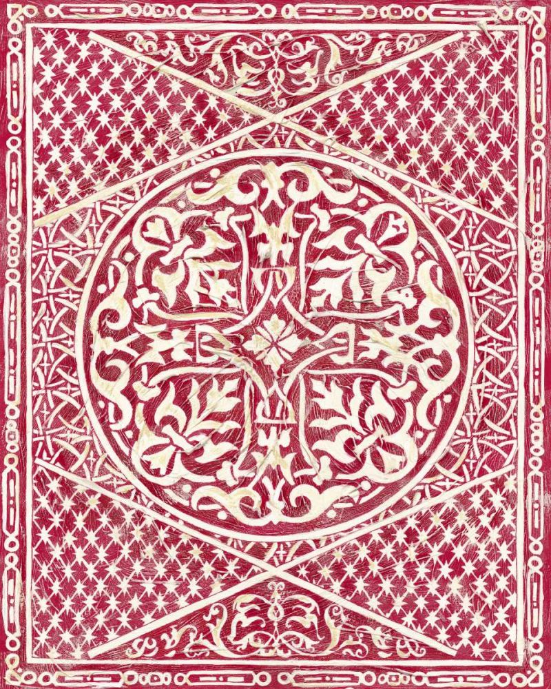 Woodcut in Red I