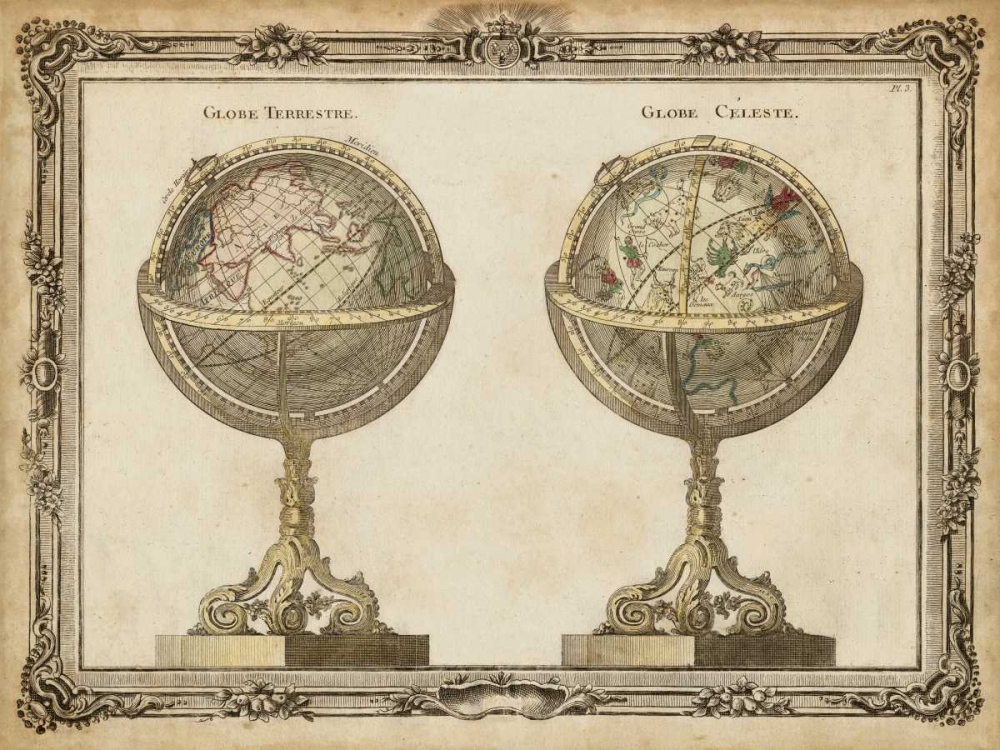 Terrestrial and Celestial Globes