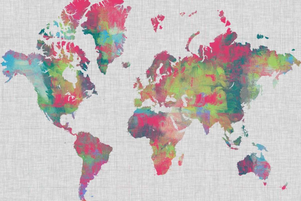 Impasto Map of the World