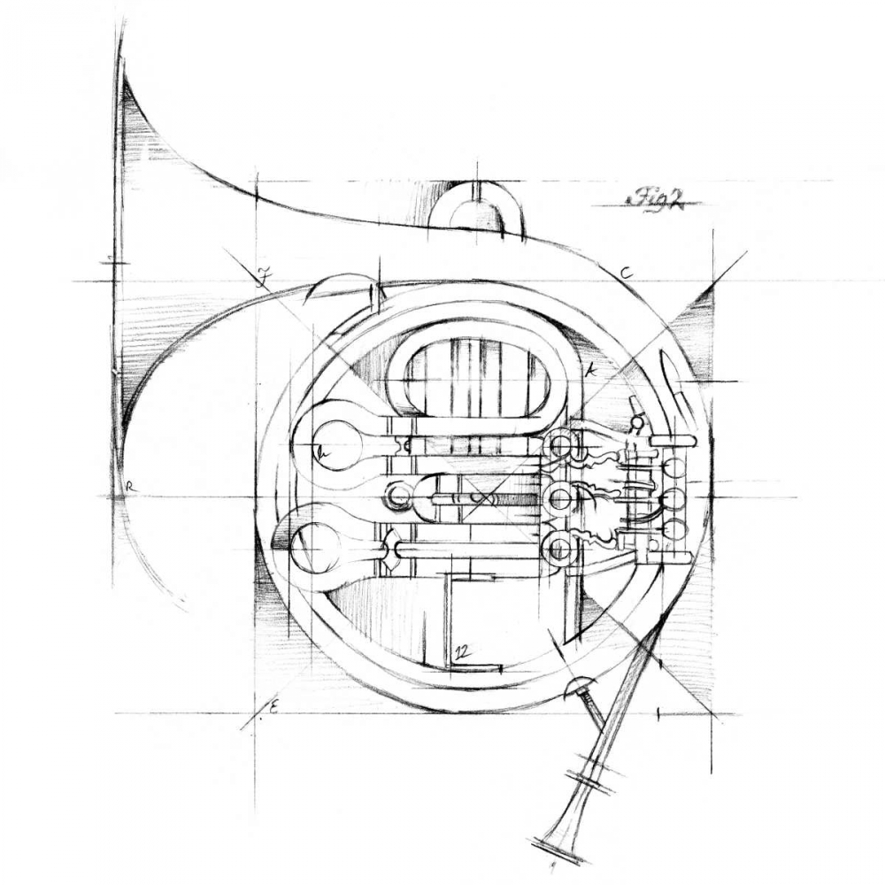 French Horn Sketch