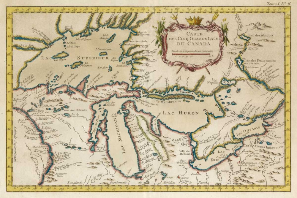 Map of the Great Lakes