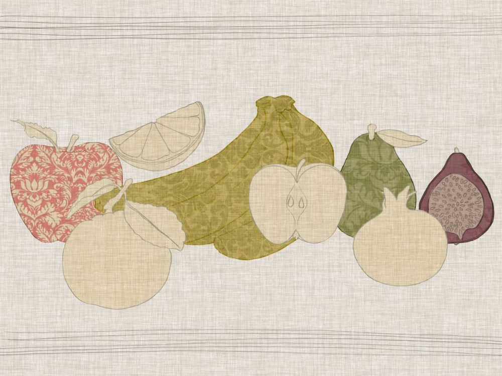 Contour Fruits and Veggies I