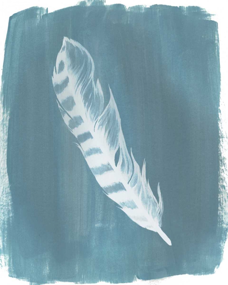 Feathers on Dusty Teal IV
