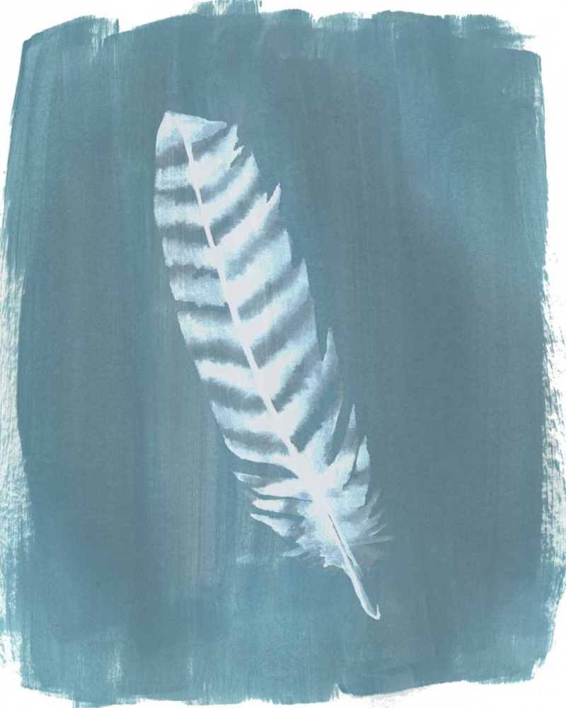 Feathers on Dusty Teal VIII