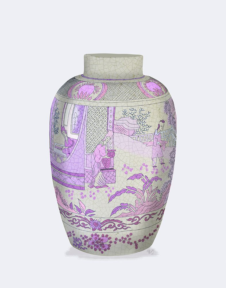 Chinoiserie Vase - Gardening in Pink