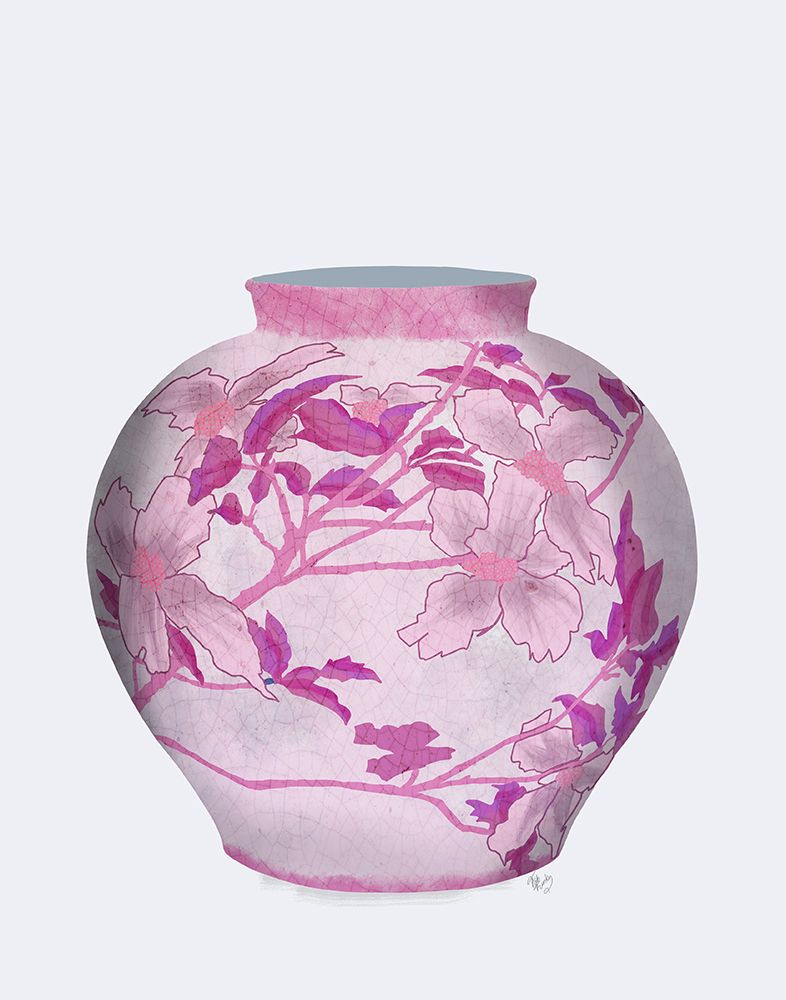 Ginger Jar-Floral-Pink