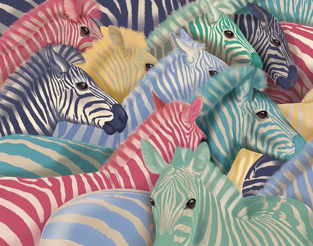 Zebra Herd, Bright