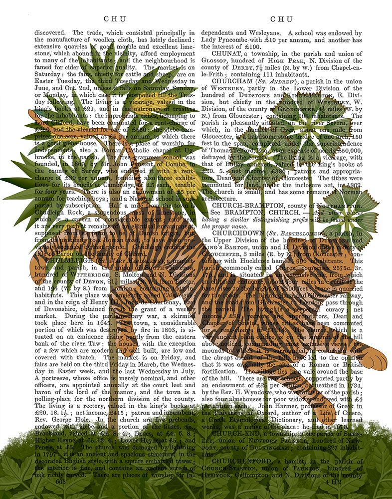 Leaping Tiger - Animalia Book Print
