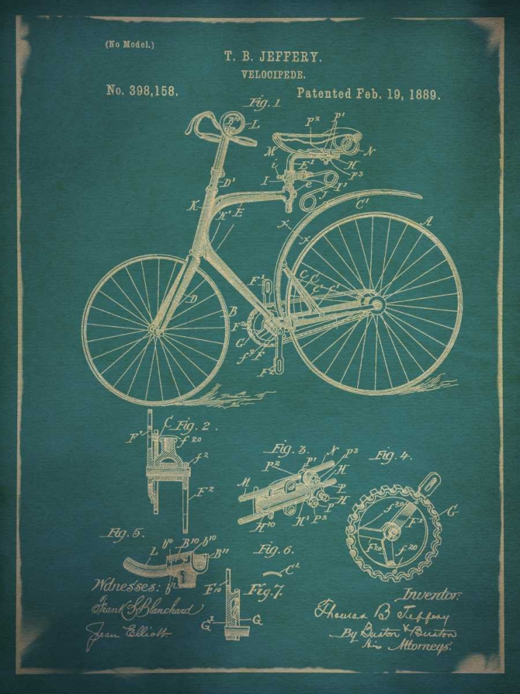Bicycle Patent 2 Blue