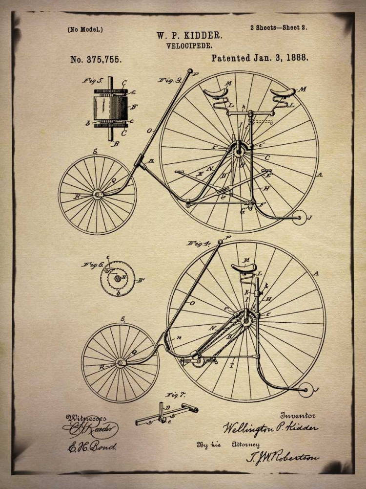Bicycle Patent 3 Buff