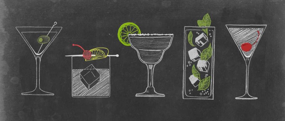 Chalkboard Cocktails Collection G