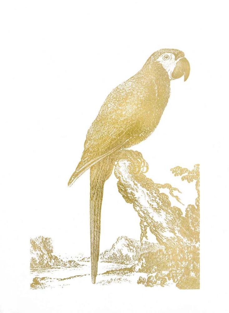 Gold Foil Parrot I
