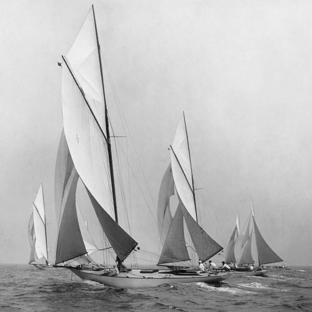 Sailboats Sailing Downwind 1920