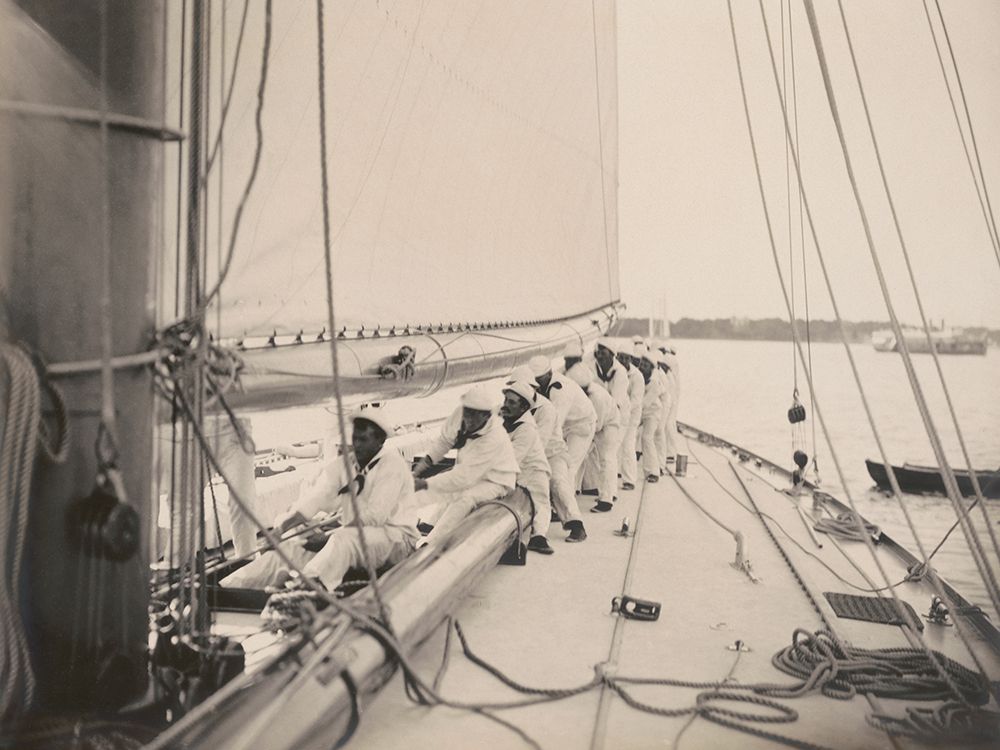 Crew on the yacht Reliance,  Americas Cup, 1903