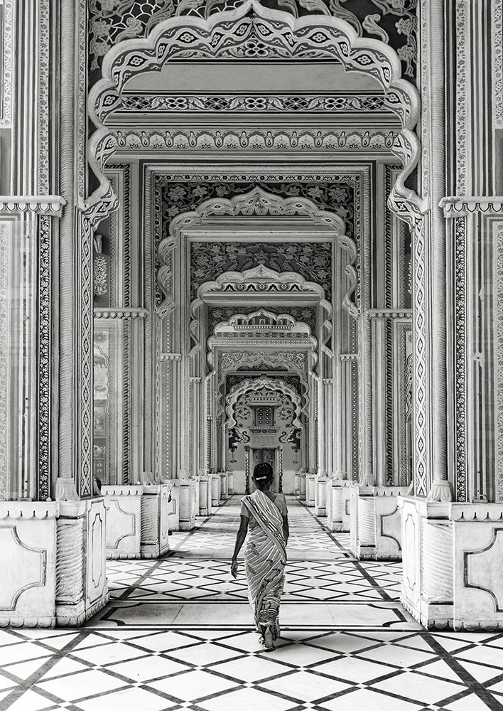 Patrika Gate, Jaipur, India (BW)
