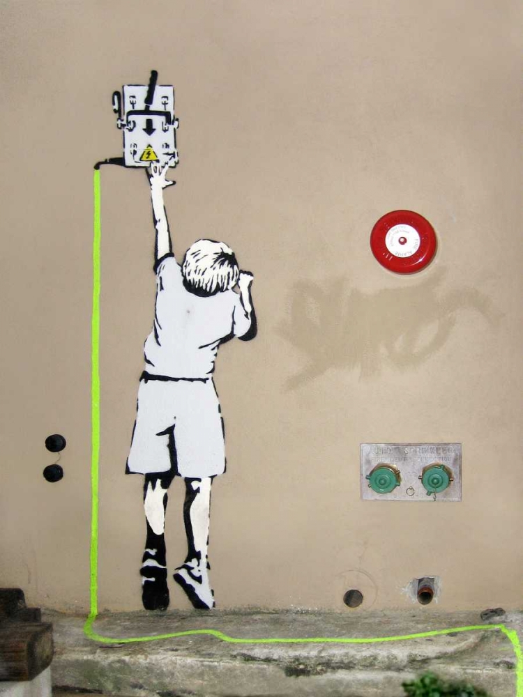 Boy â North 6th Avenue, NYC (graffiti attributed to Banksy)