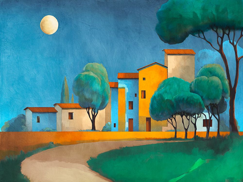 Villaggio sotto la luna