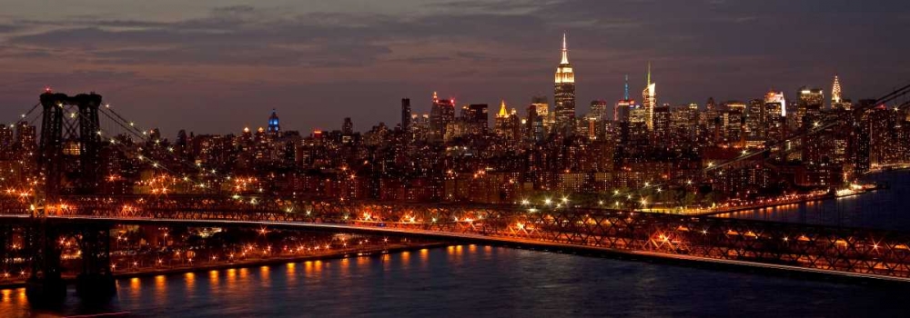 Midtown Manhattan and Williamsburg Bridge