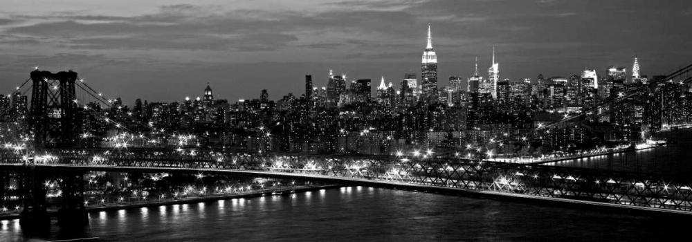 Midtown Manhattan and Williamsburg Bridge