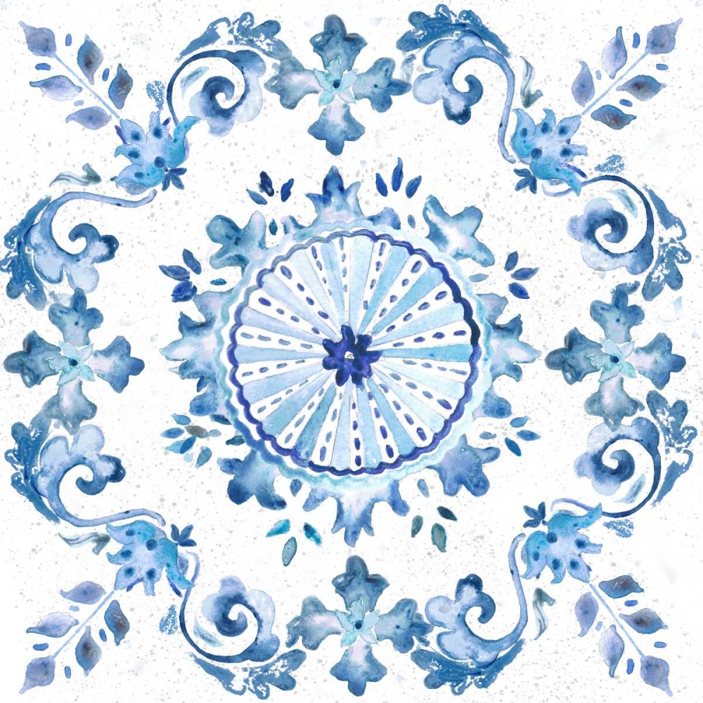 Artisan Medallions White/Blue I