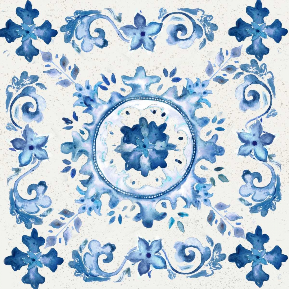 Artisan Medallions White/Blue III