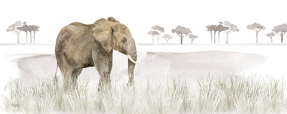 Serengeti Elephant horizontal panel