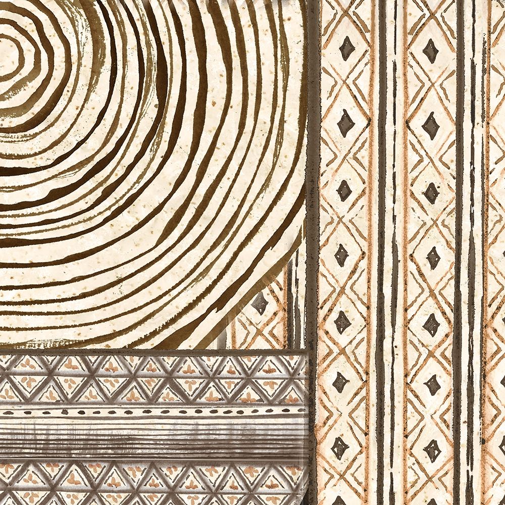 Warm Tribal Texture Patchwork III