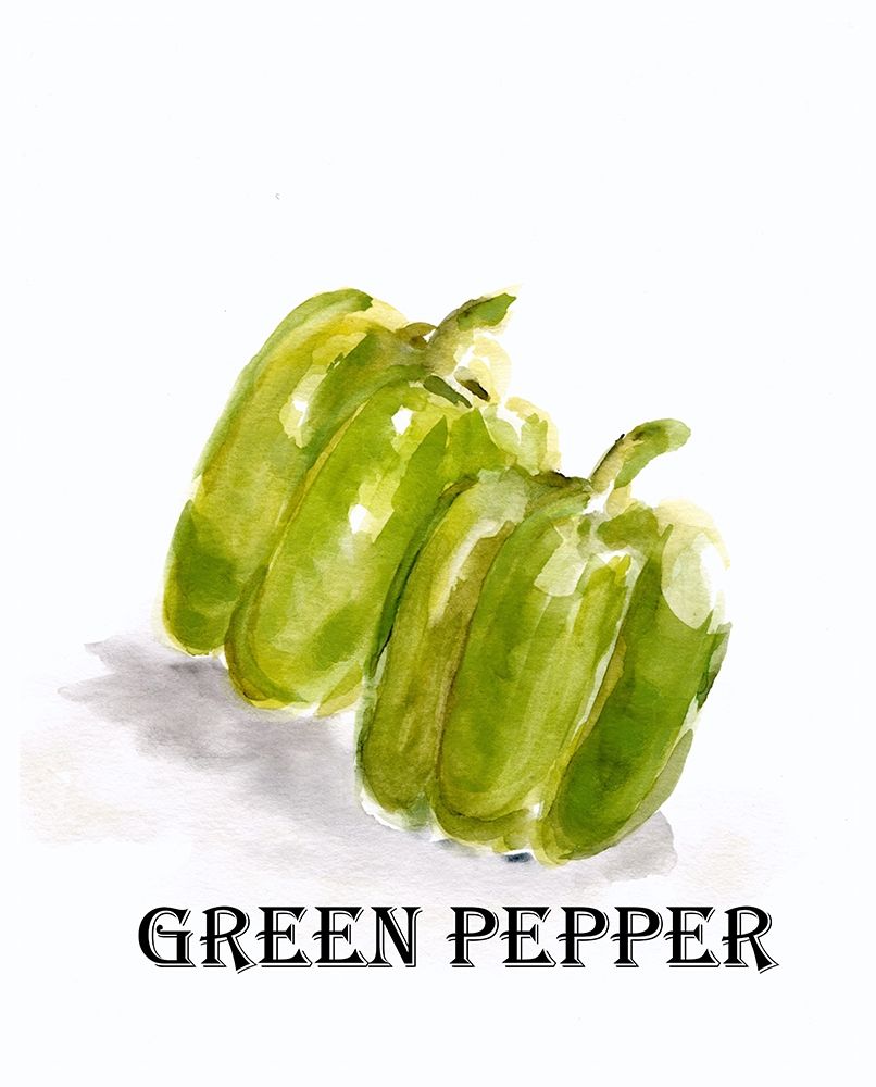 Veggie Sketch  VIII-Green Pepper