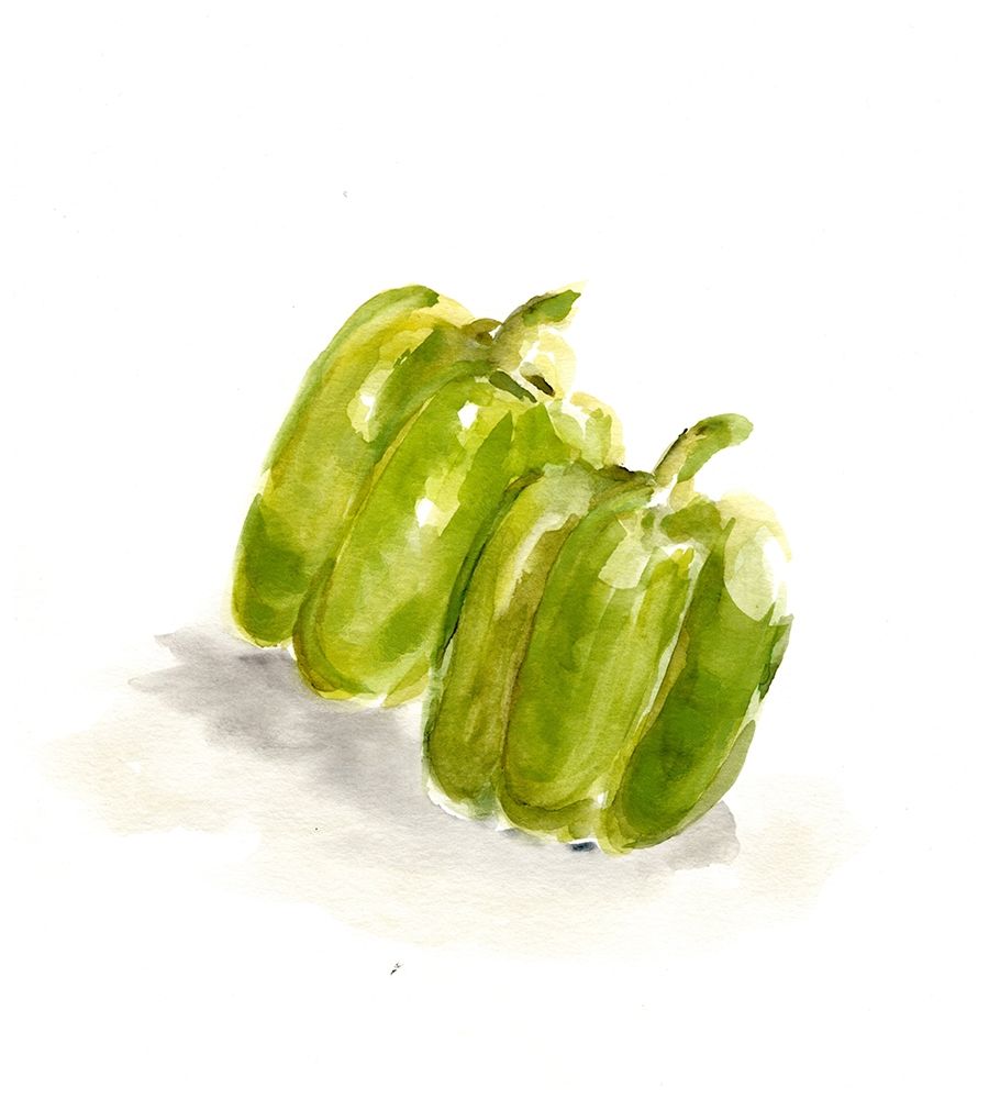 Veggie Sketch plain  VIII-Green Pepper