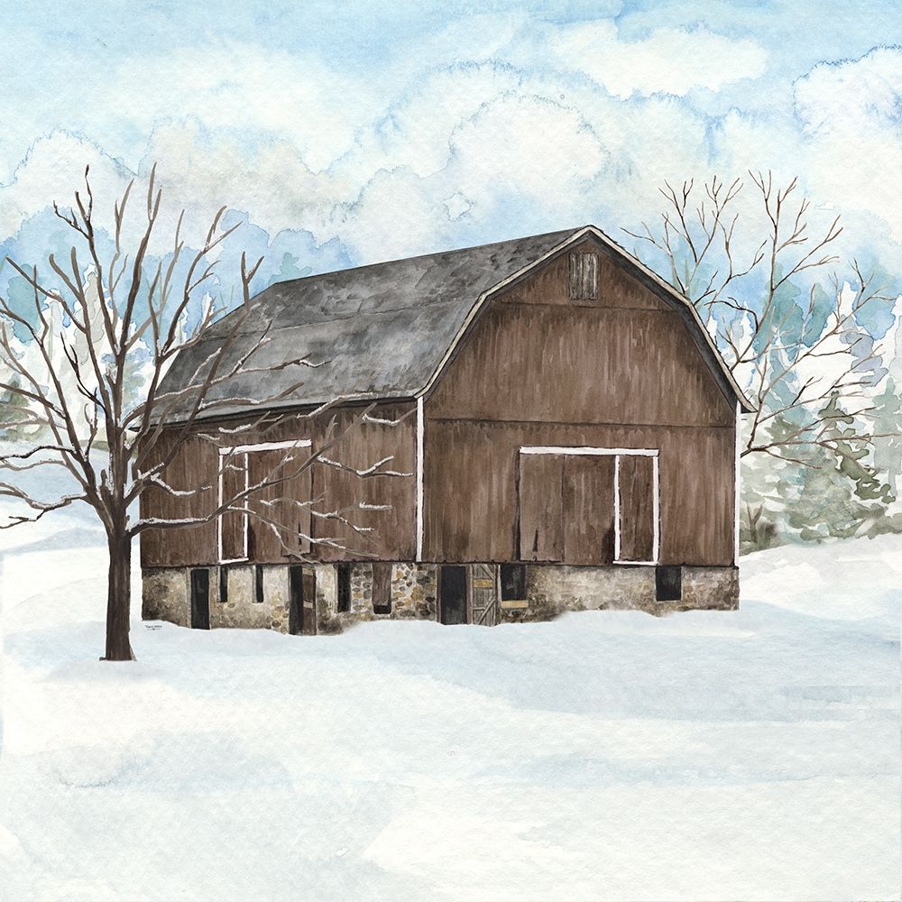 Winter Barn Quilt I